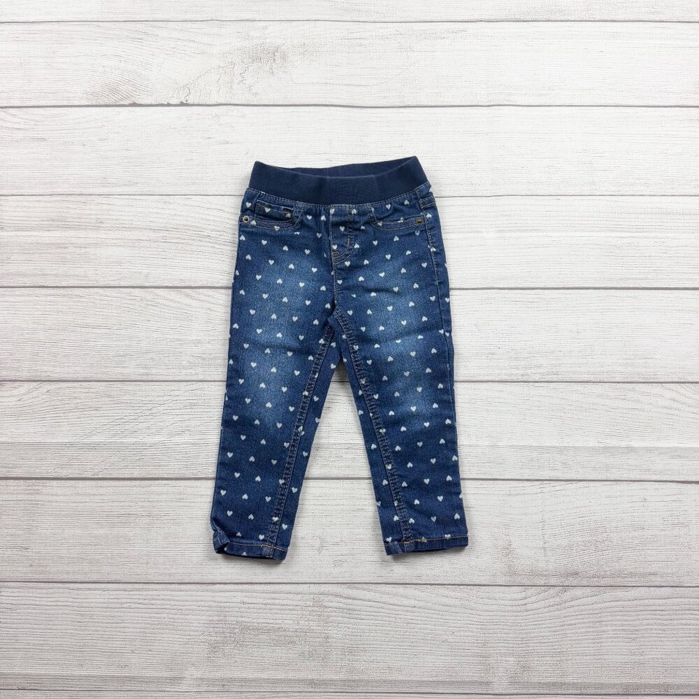 Cat & Jack Heart Print Denim Jeggings